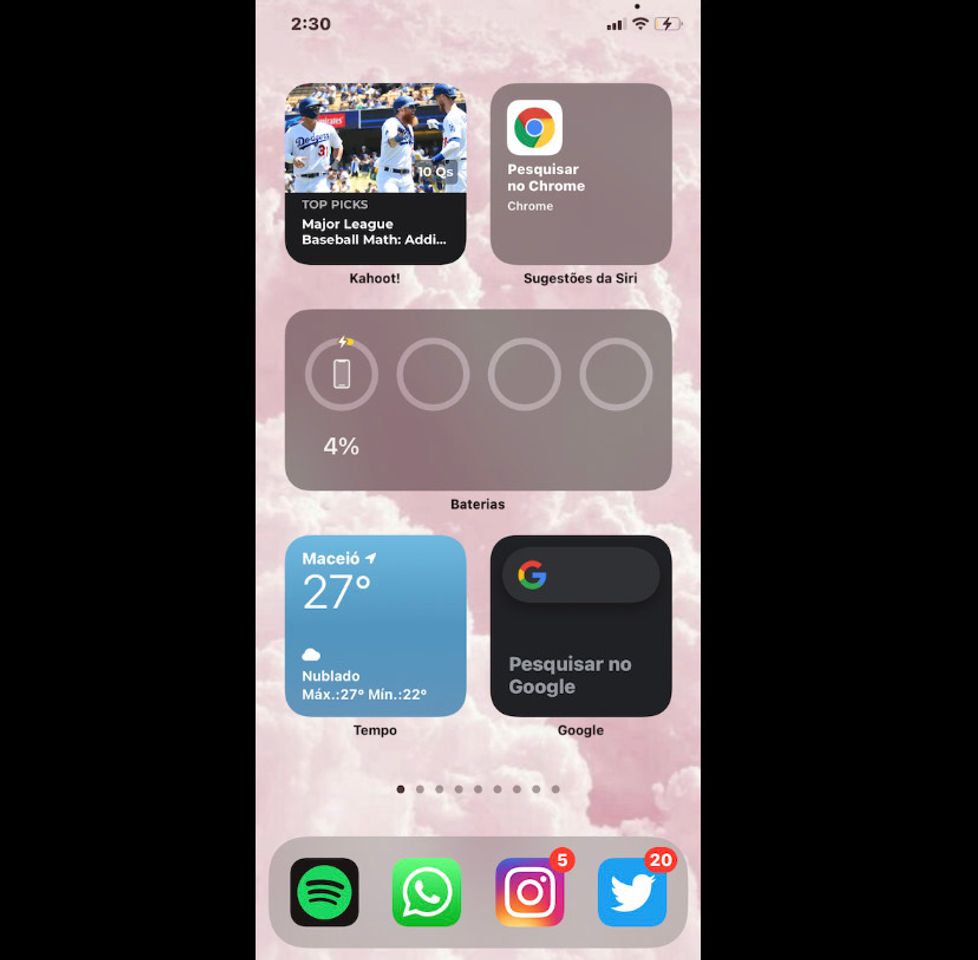 Moda Widgets da Apple