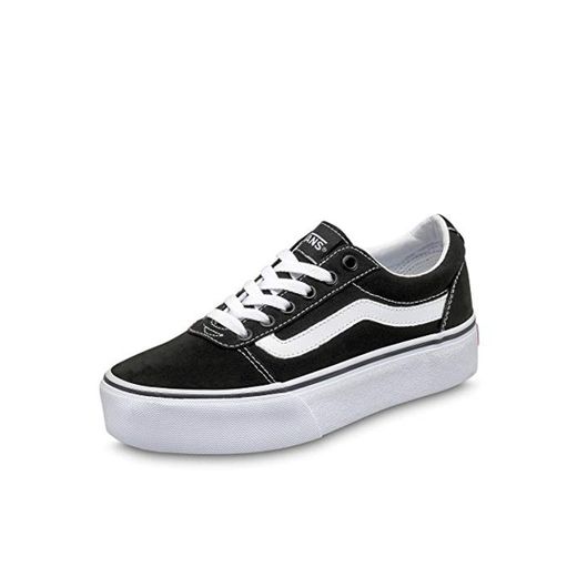 Vans Ward Platform Canvas Zapatillas Mujer, Negro