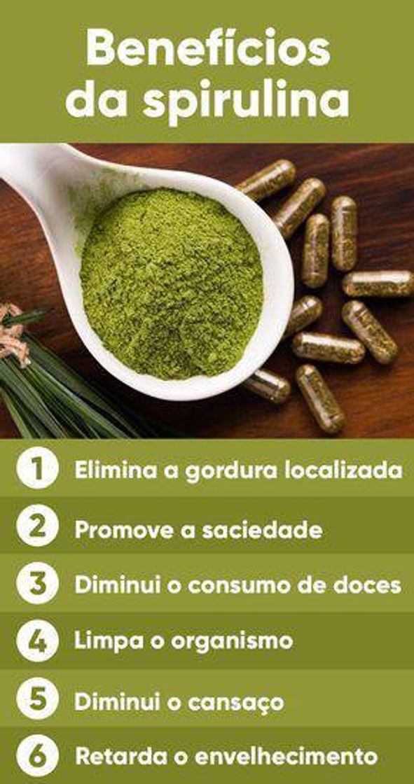 Moda Benefícios da spirulina