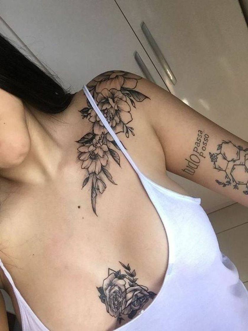 Moda Tatuagem de flores