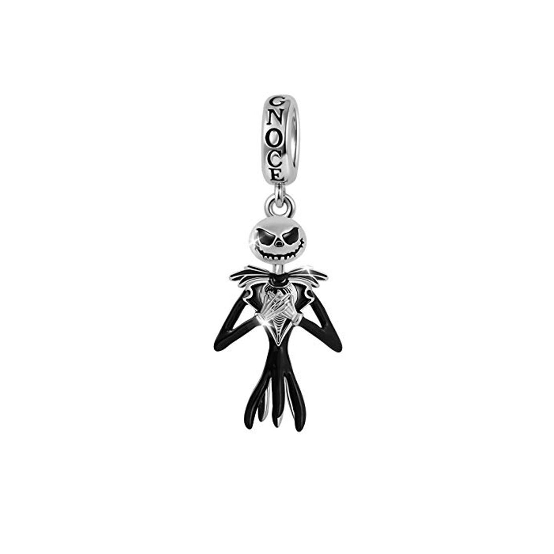 Producto GNOCE Jack Skull Charms Colgante Plata de Ley Chapado en Negro Halloween