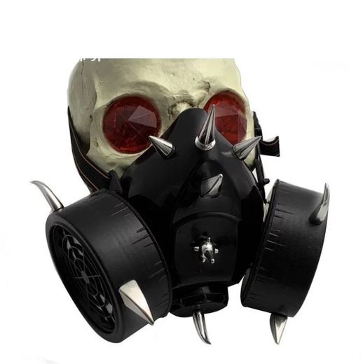 | Steampunk rebites máscara de gás moda re