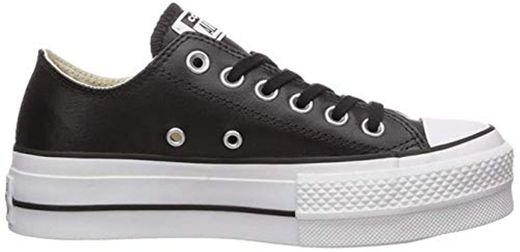 Converse Chuck Taylor CTAS Lift Clean Ox, Zapatillas para Mujer, Negro