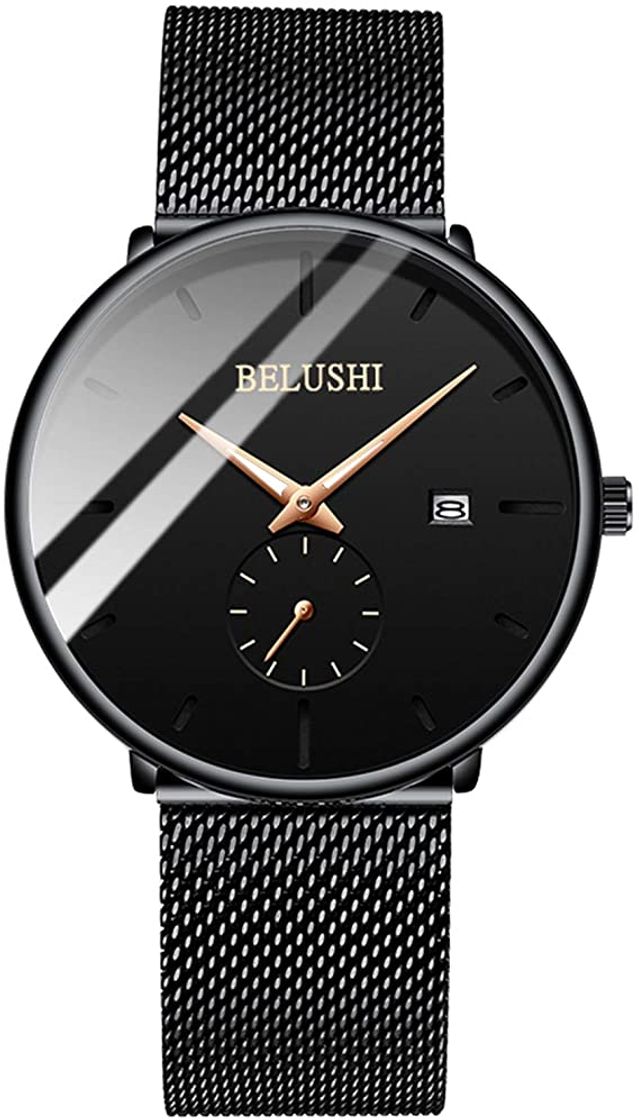 Producto Reloj de Pulsera Analógico de Cuarzo Minimalista con Fecha y Correa de