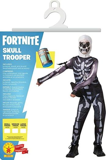 Fortnite - Disfraz Skull Trooper para niños, 13-14 años