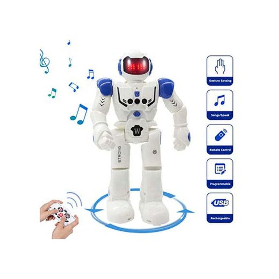 Productos Vindany Inteligente RC Robot Juguete Control Remoto Gesto Robot Kit con programación