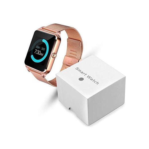 YWSZY Reloj Inteligente Mujer Pantalla Táctil Led Bluetooth Deporte Música Multifunción Correa De Acero Reloj Inteligente Reloj Mujer Reloj Relogio Feminino @ Gold