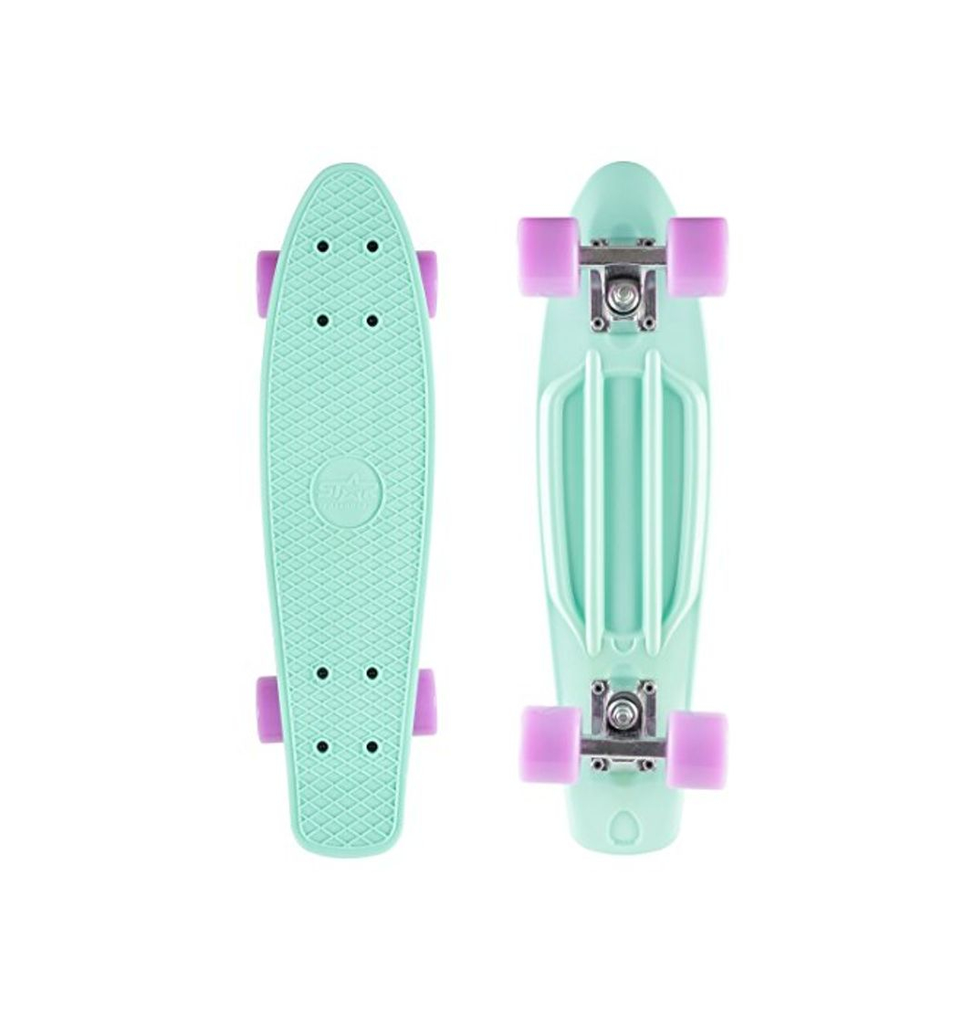 Social STAR-SKATEBOARDS® Vintage Cruiser Board ★ 22s Diamond Class Edition ★ Creamy Turquoise