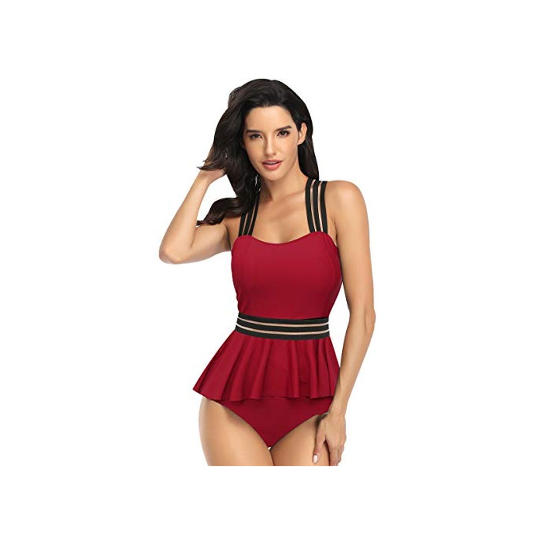 Social Bañadores Bandeau Mujer Natacion Trajes de Baño Mujeres Bikinis Talle Alto Trikini Banadores Señora Traje de Baños Flores Bikini Push Up Gordita Tankinis Bañador Dos Piezas Mujer Piscina Surf 2XL