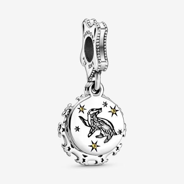 Moda Harry Potter, Hufflepuff Dangle Charm | Silver - Pandora Jewelry