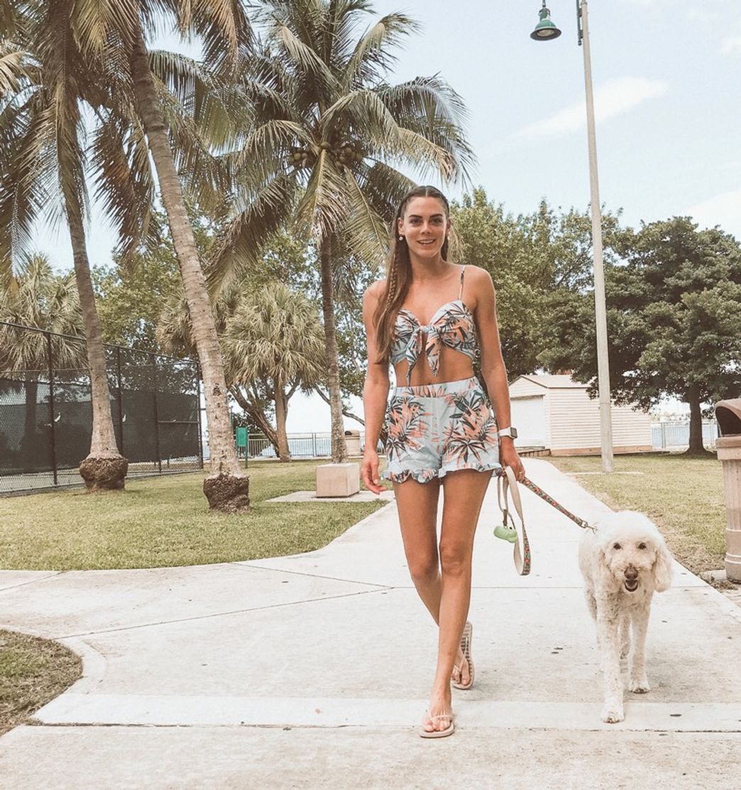 Social Top y short estampados para playa SHEIN 