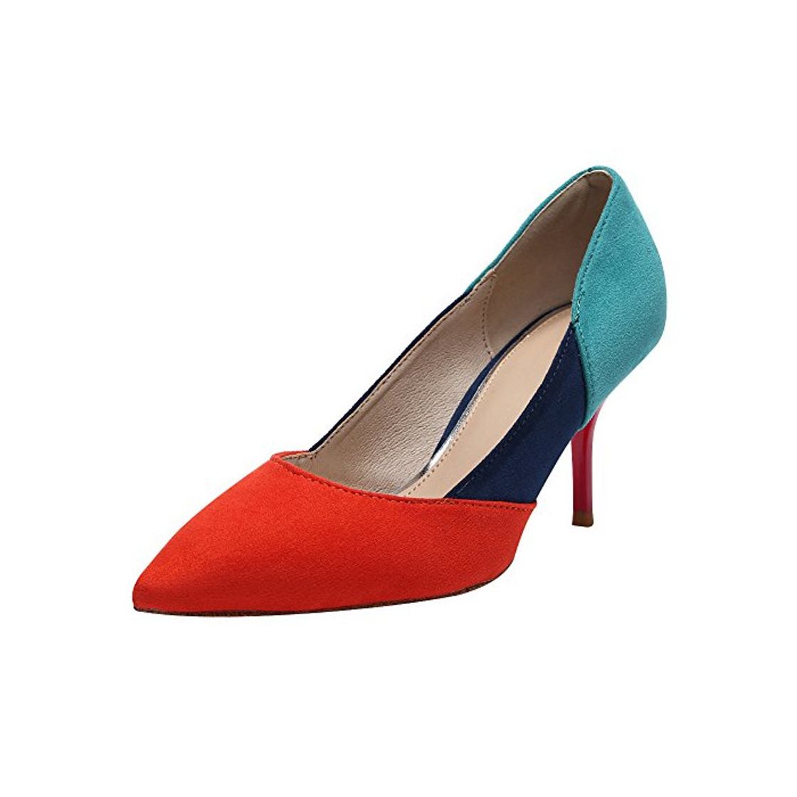 Social Jamron Mujer Elegante Dedo Punteado Tacón de Aguja Oficina Trabajo Zapatos de