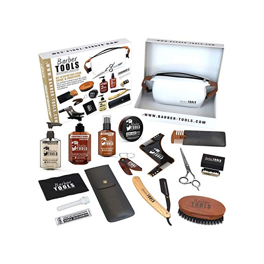 Social ✮ BARBER TOOLS ✮ Kit/Set/Estuche de arreglo y cuidado de la barba