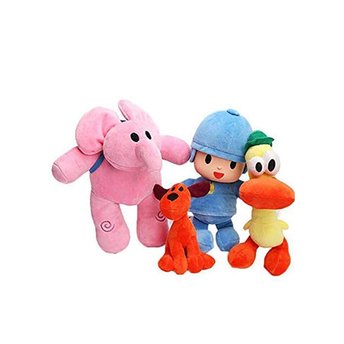 Producto Set de 4 muñecos de Peluche Pocoyo Elly Pato Loula muñecos de Animales Blandos Regalos para niños