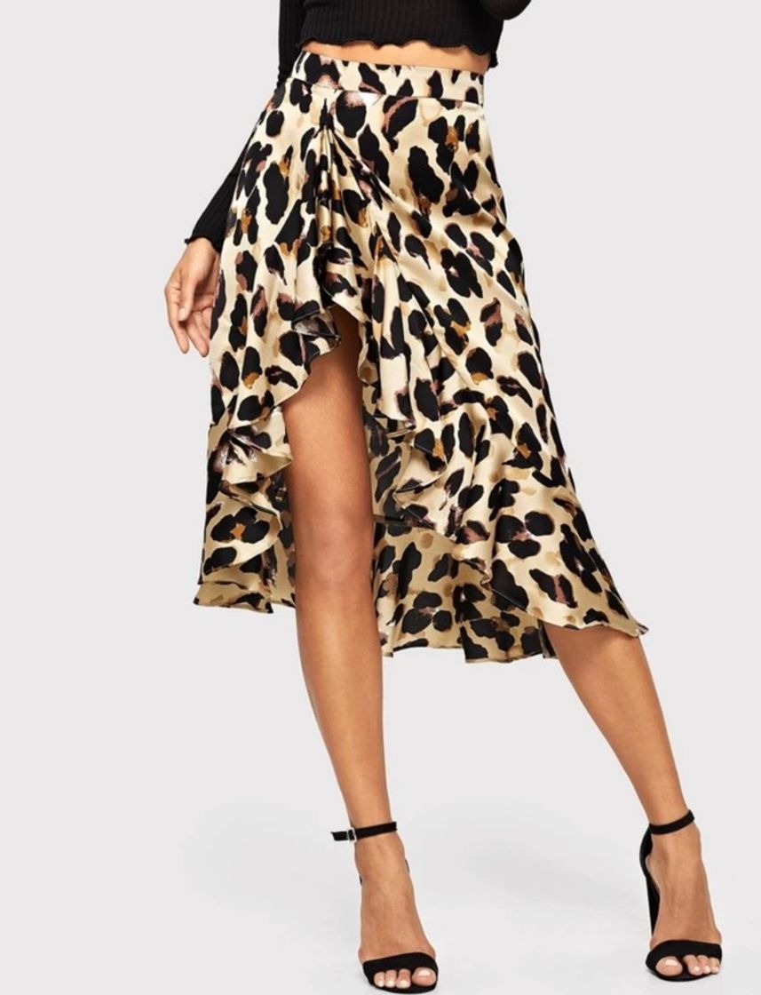 Social Falda con estampado de SHEIN 