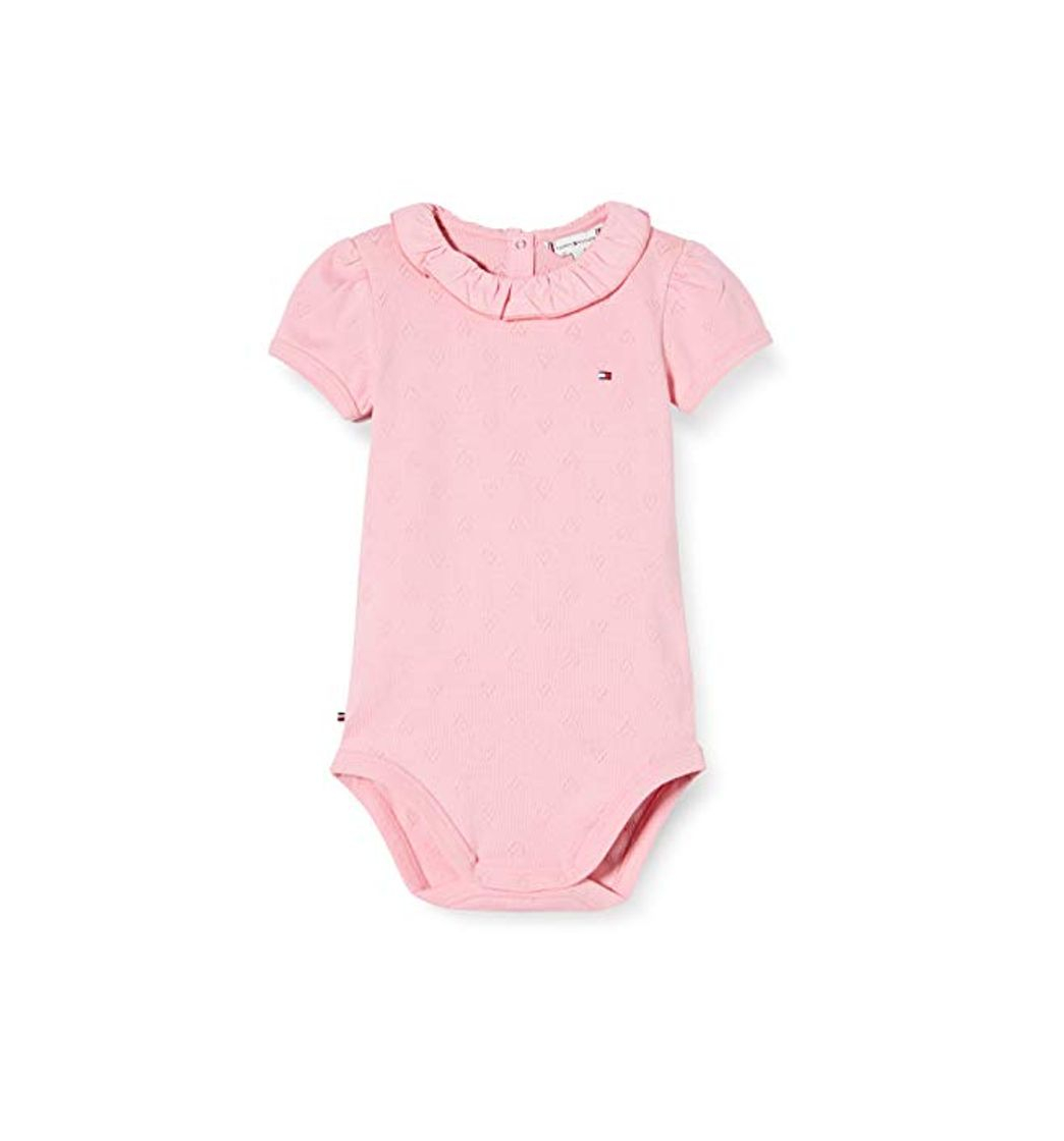 Moda Tommy Hilfiger Baby Girl Ruffle Collar Body S/s, Rosa