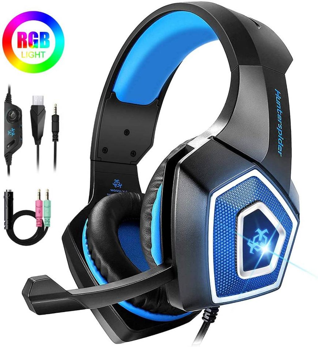 Fashion Bovon Cascos Gaming, Auriculares PS4 con Micrófono.