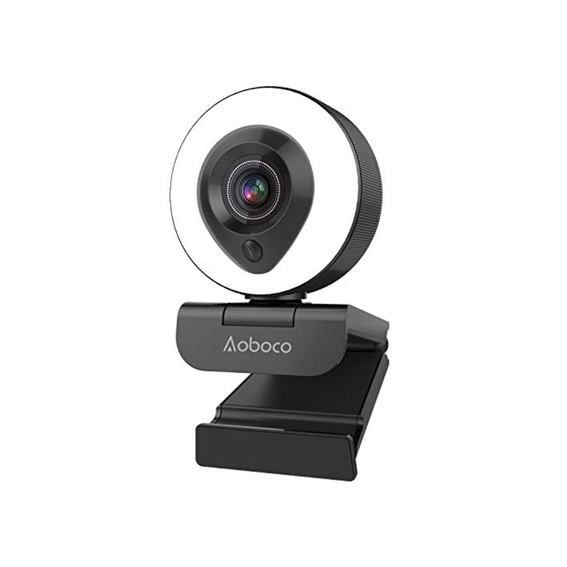 Product Webcam Streaming HD 1080p con micrófono dual y anillo de luz