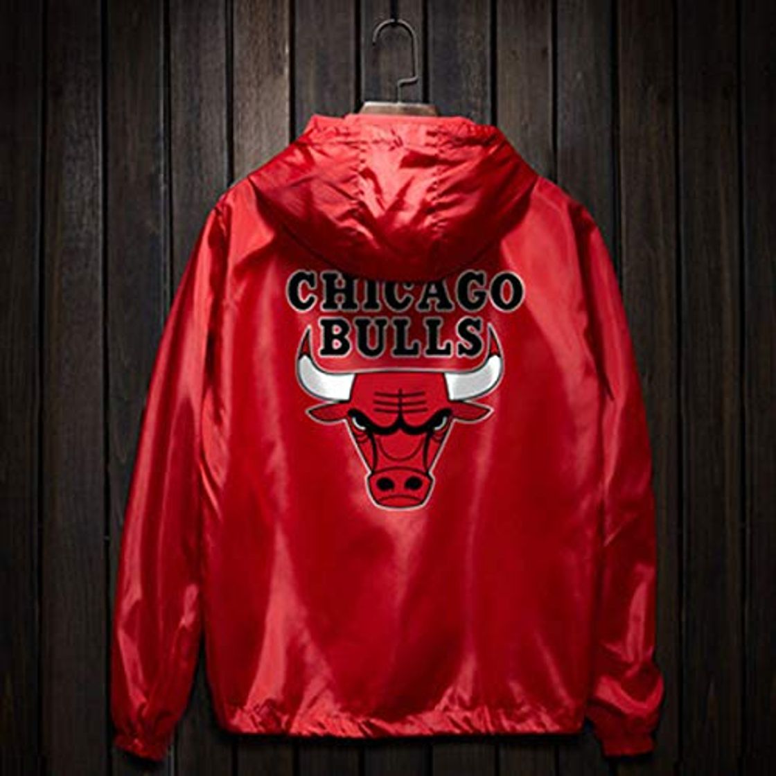 Social Sudadera con Capucha De Baloncesto Chicago Bulls Entrenamiento Deportivo del Viento Chaqueta