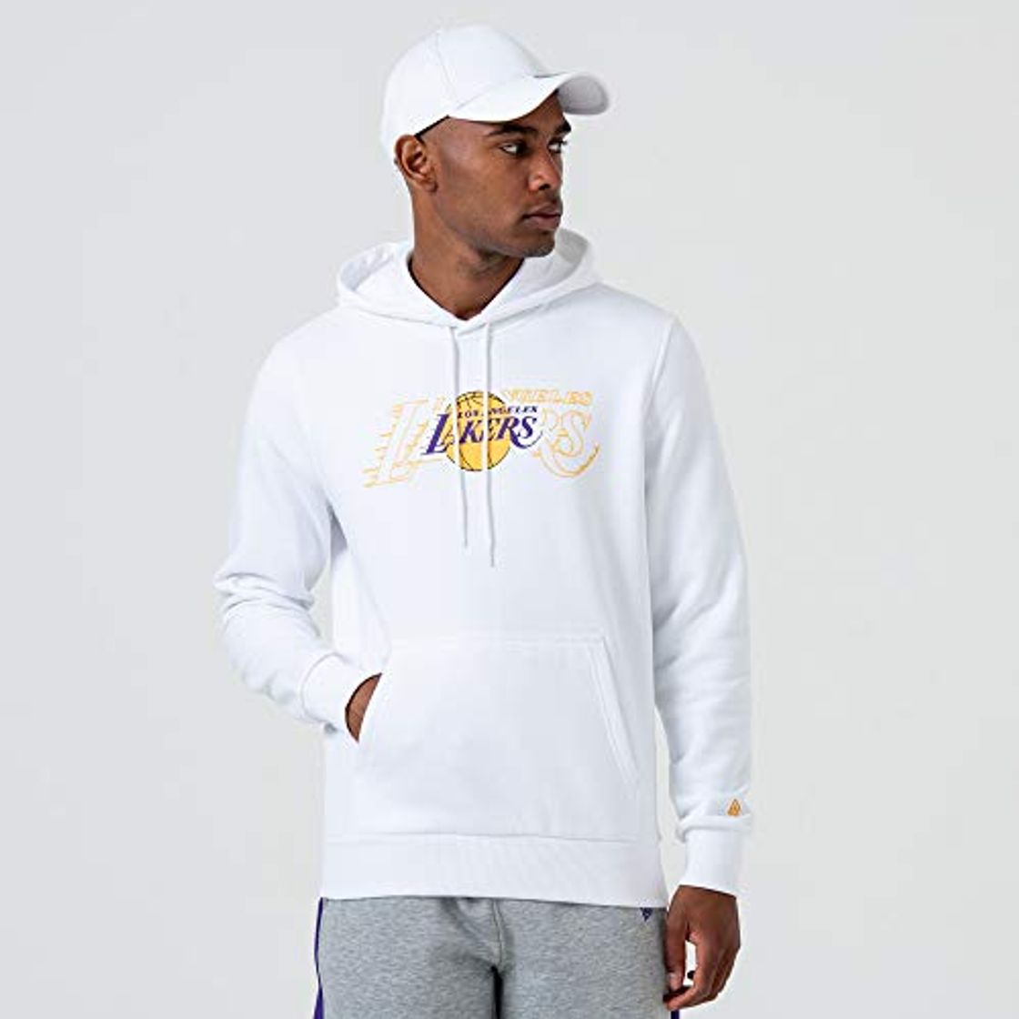 Social New Era NBA LOS ANGELES LAKERS Graphic Overlap Hoodie Pullover, Größe