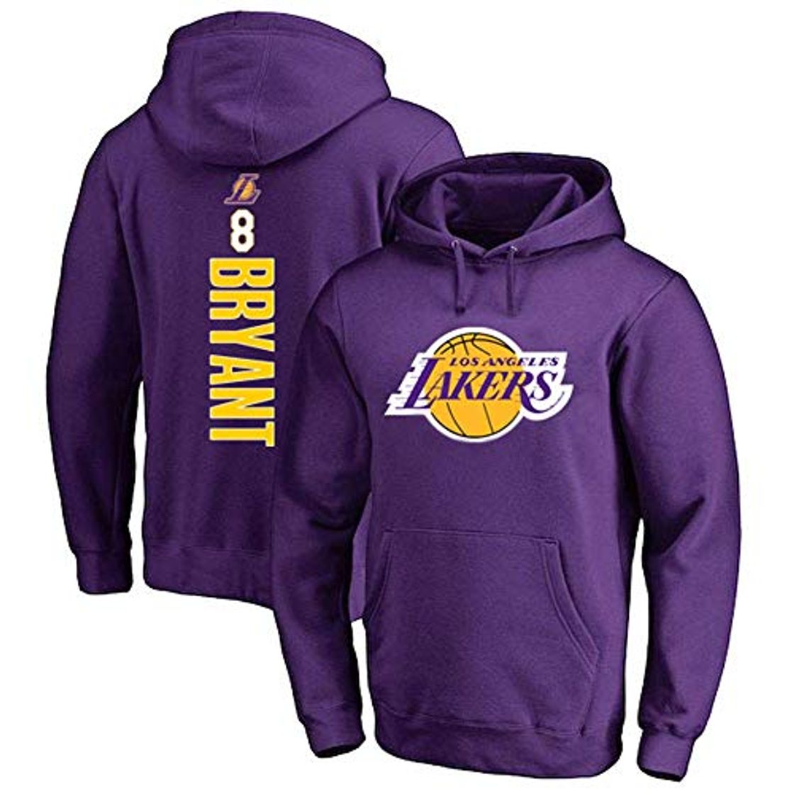 Social NBA Lakers 8# Kobe Bryant Sudadera con Capucha Hombres Jóvenes Name &