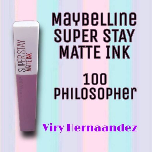 Maybelline 100 Philosop Superstay mate cartucho de barra de labios