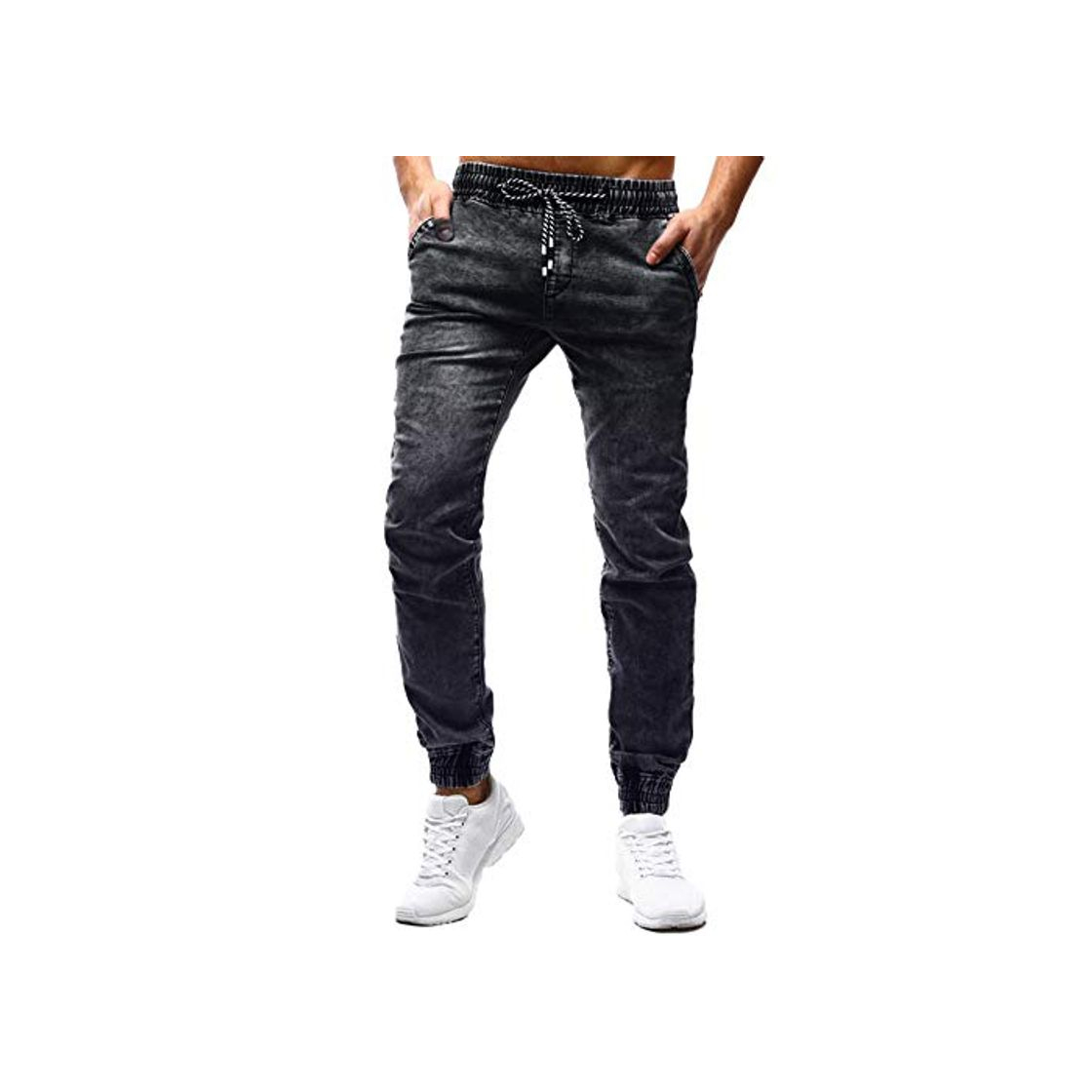 Fashion STRIR Pantalones de Hombre Casuales Chino Deporte Joggers Pants Algodón Slim Fit