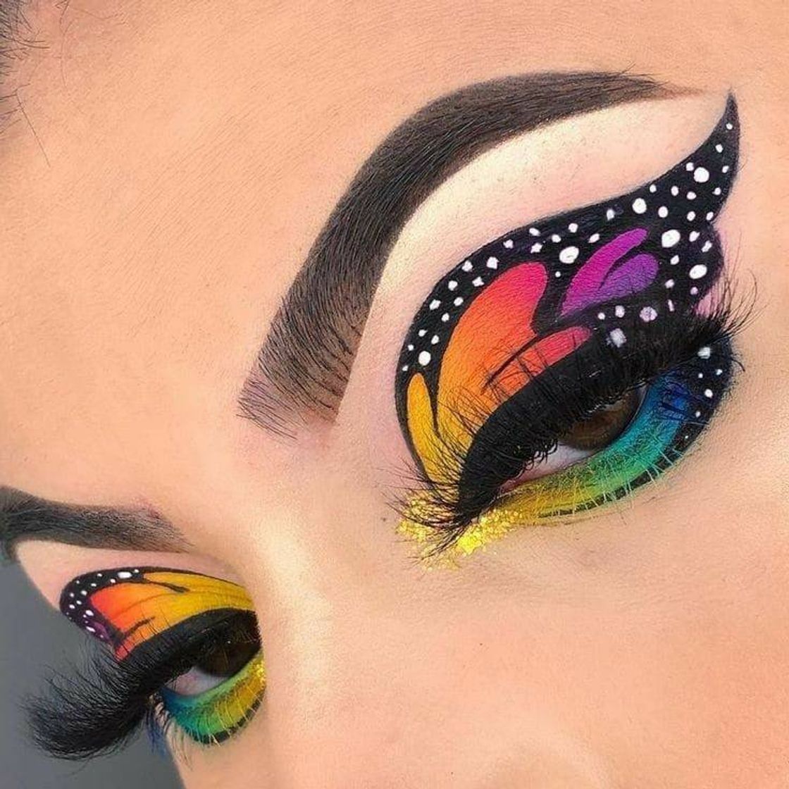 Social Make Borboleta Arco-iris