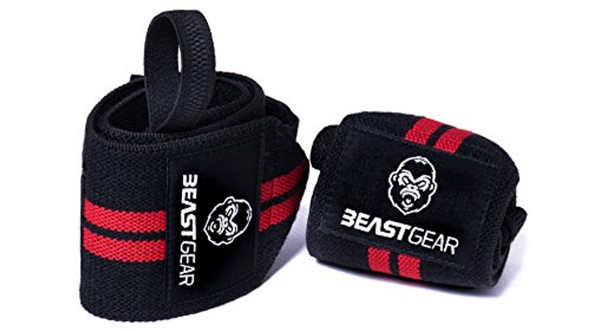 Fitness Muñequeras Deportivas Beast Gear - Muñequeras Resistentes para Levantar de Pesas