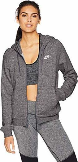 Nike Women's Sportswear Hoodie Sudadera, Mujer, Gris