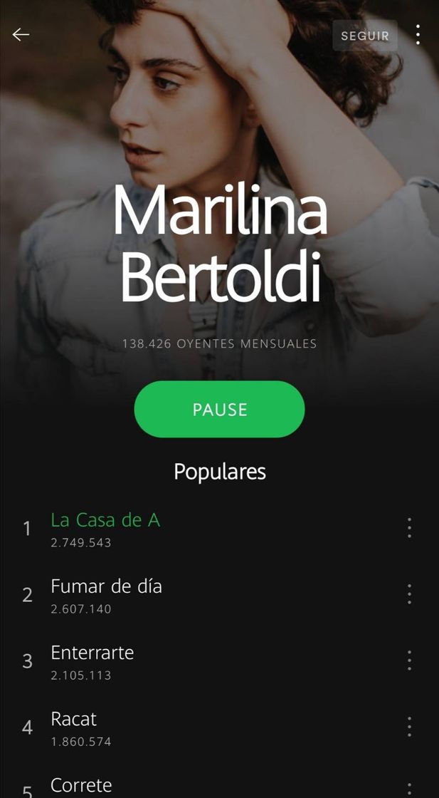 Canción Marilina bertoldi