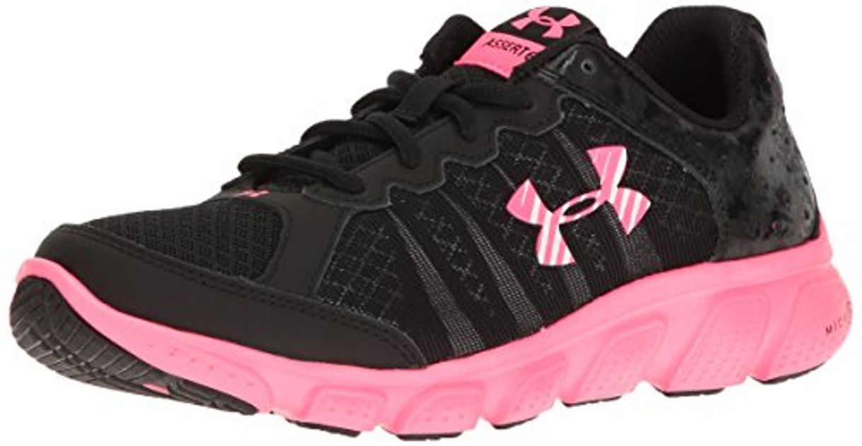 Fashion Under Armour Niñas Micro Assert 6 Zapatillas Deportivas Negro/Rosa EU 36.5