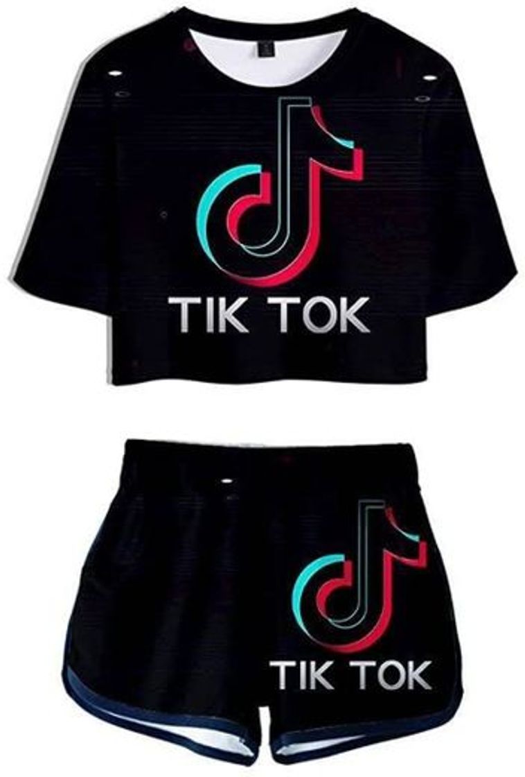 Product TIK Tok Conjunto 2 Piezas Mujer Verano Completo Sportivo Pantalon y Crop