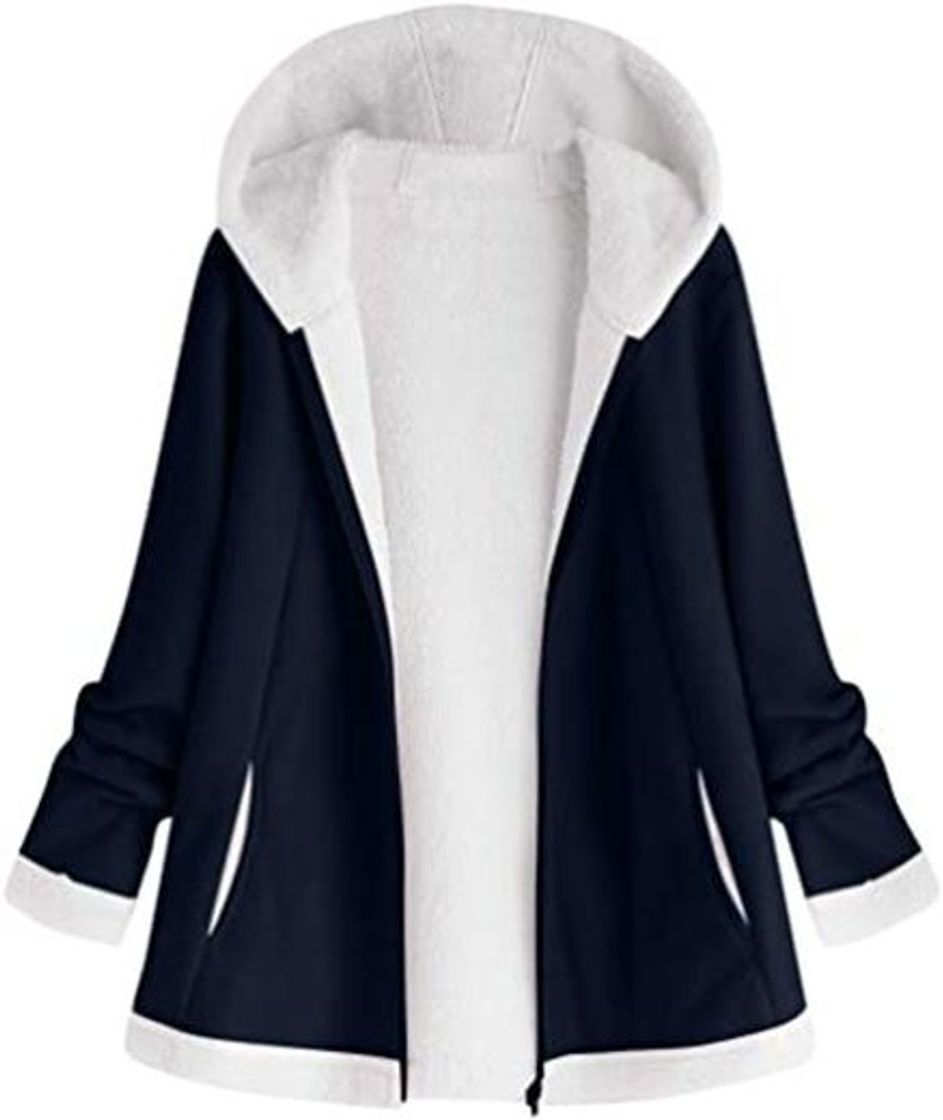 Social Abrigo De Invierno Mujer Libre Abrigos para Mujer Rebajas Talla Grande Abrigo con Capucha De Manga Larga Vintage Cremallera Señoras Abrigos con Bolsillos Gruesos De Lana riou