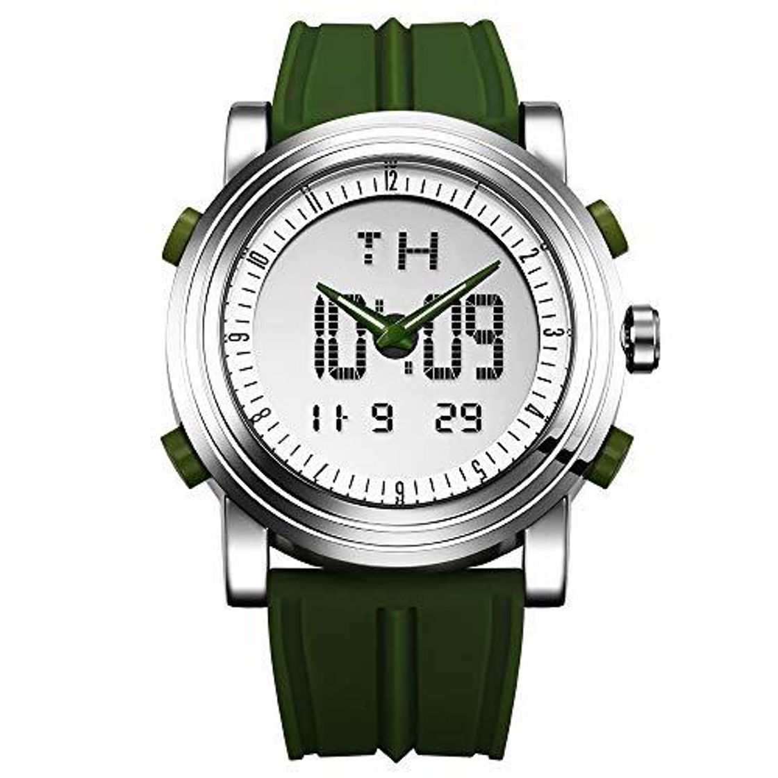 Social SINOBI Sport Military Rubber Relojes Digitales de Cuarzo y de Cuarzo para