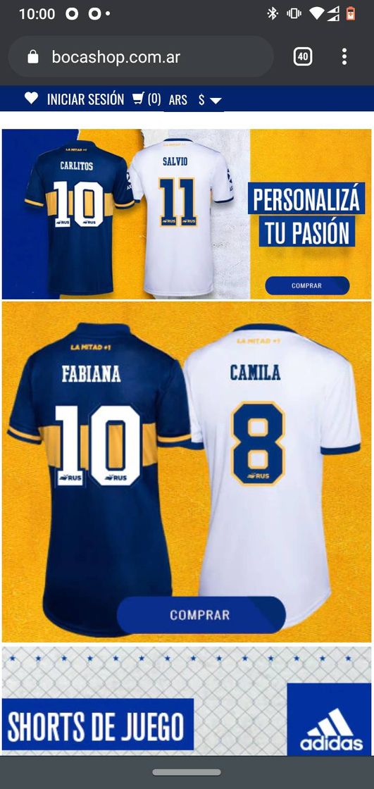 Fashion Boca Shop tienda online oficial de Boca Juniors.