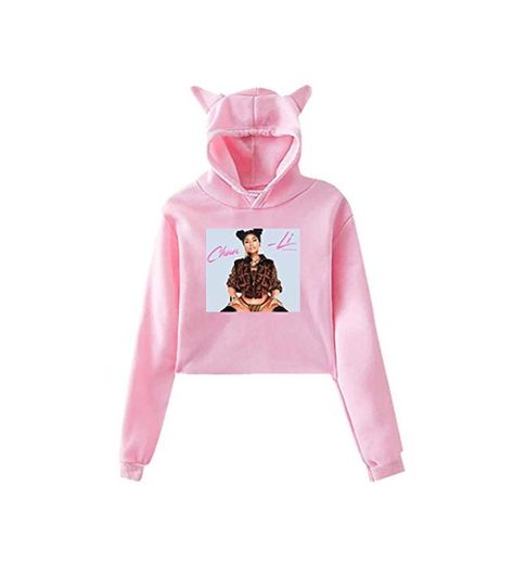 Blusa de Manga Larga Women's Cat Ear Hoodie Long Sleeve Hooded Nicki