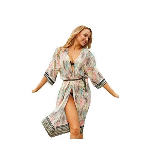 YOUDE Vestido de Playa Suelta para Mujer Bikini Suelto Cover Up Swimwear