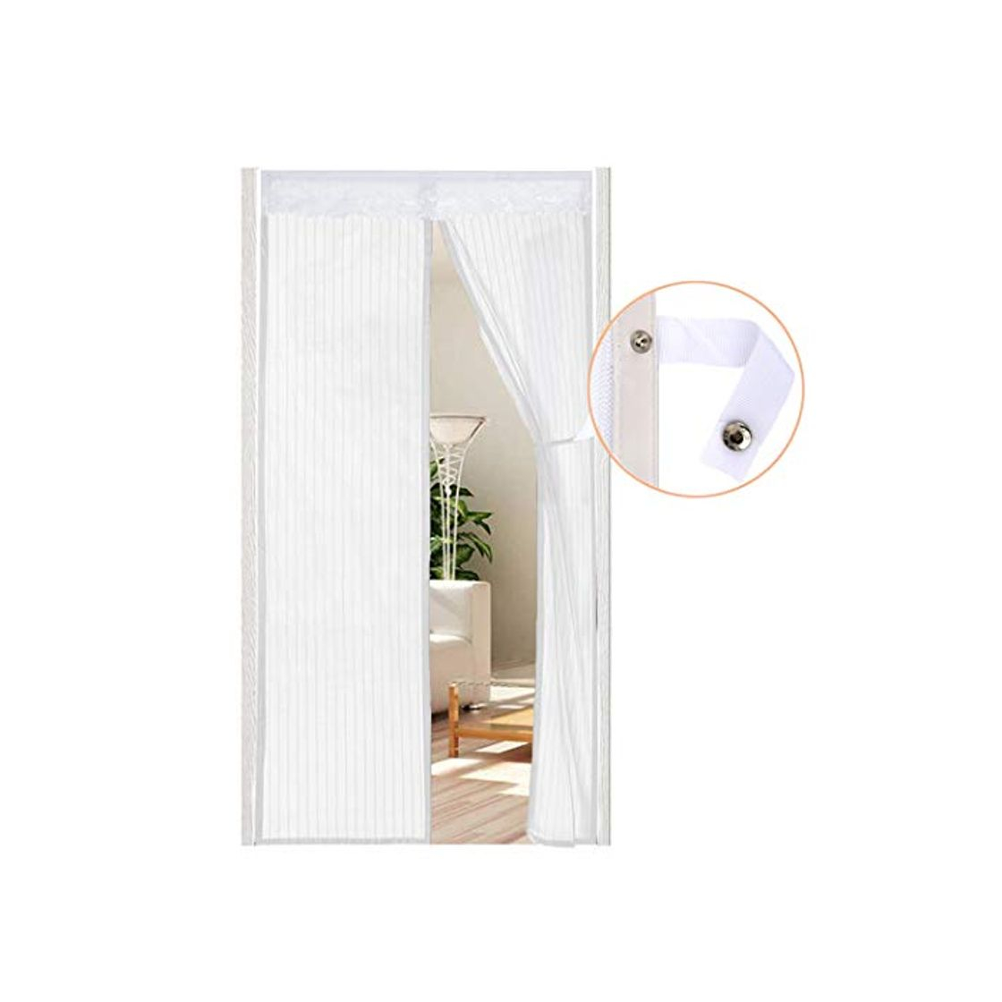 Product Cortina Mosquitera Magnética para Puerta con Alzapaños