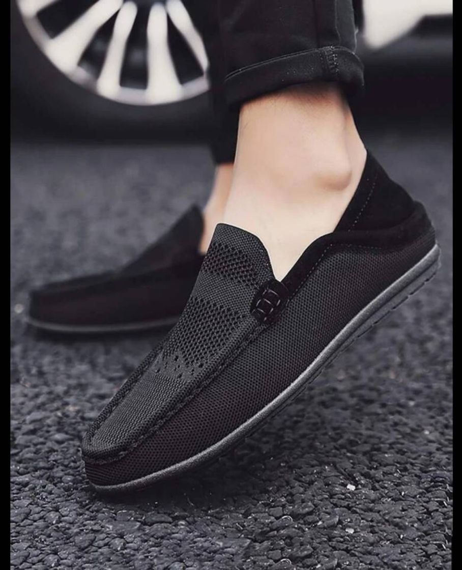 Moda Mocasines Minimalistas Negros Shein