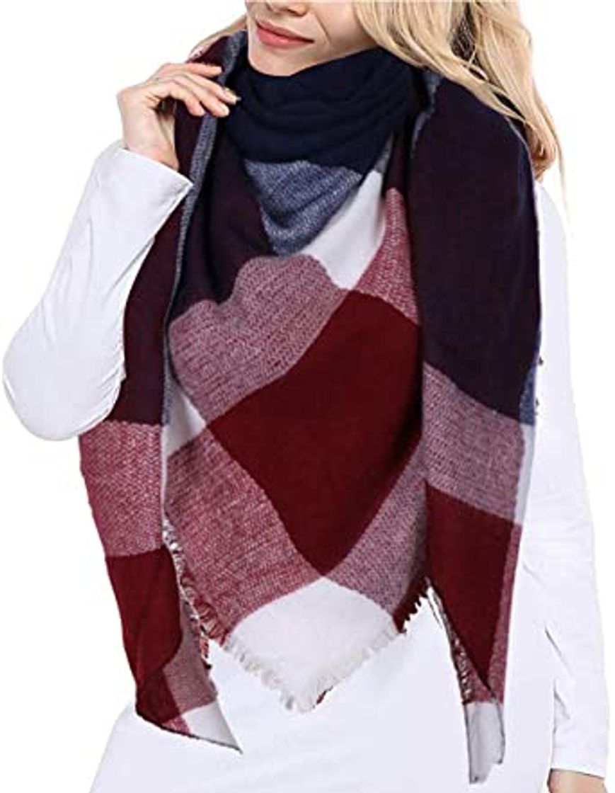 Social heekpek Bufandas Mujer Invierno Grib Grande Chal Cálido Moda Bufandas Largas de