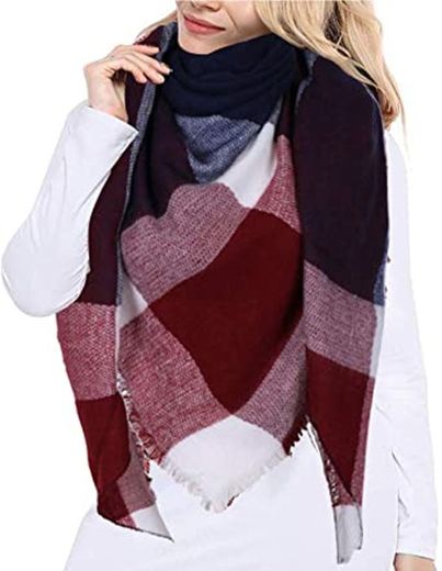 heekpek Bufandas Mujer Invierno Grib Grande Chal Cálido Moda Bufandas Largas de