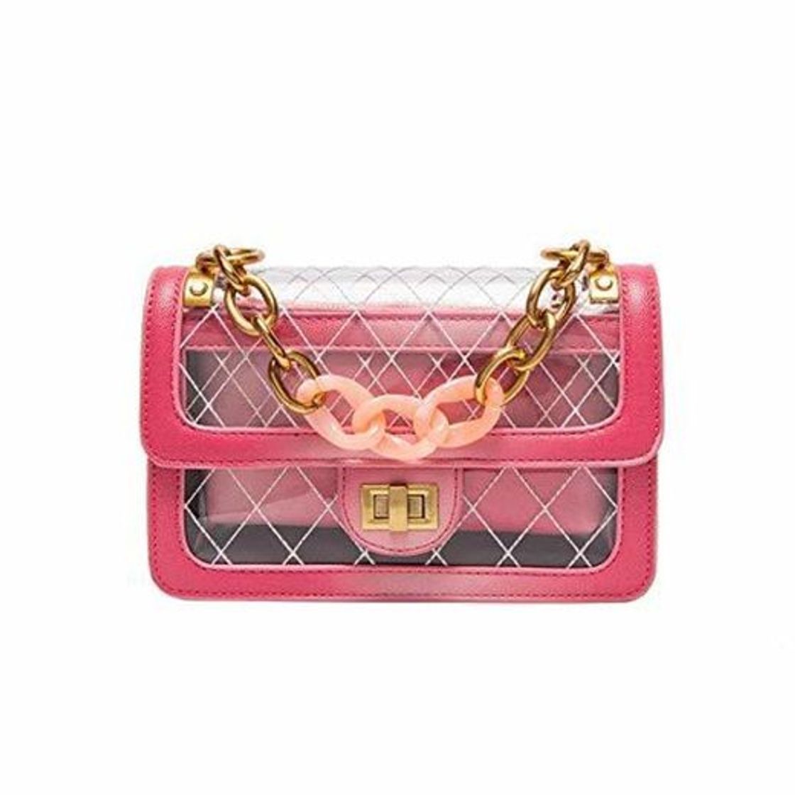 Producto Bolsos Para Mujer Bolsos De Mano Bolso De Hombro Bolso Transparente Rosa