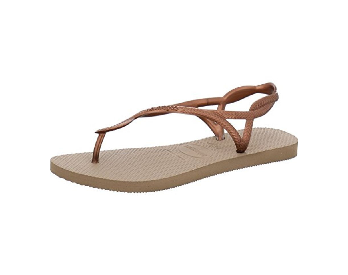 Social Havaianas Luna, Sandalias para Mujer, Dorado