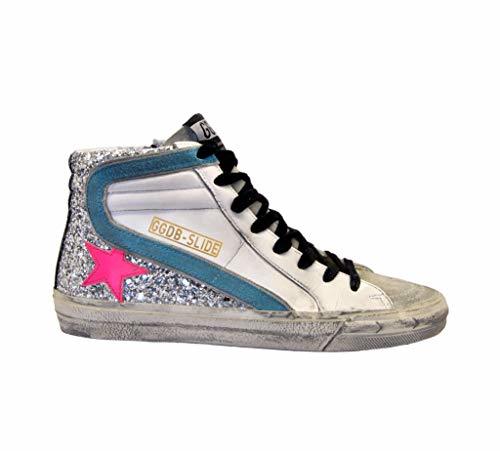 Fashion Golden Goose Sneakers Slide Blanco Purpurina Plata Multicolor Size