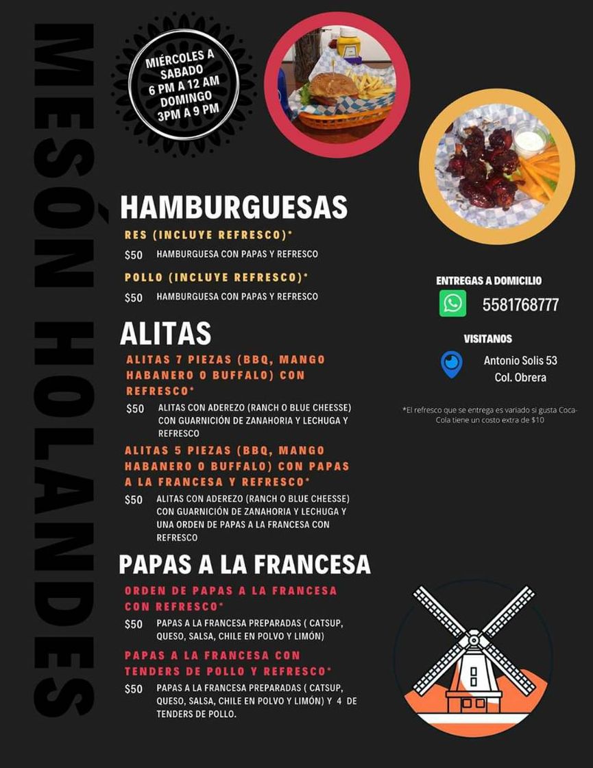 Restaurantes Mesón Holandés, comida café y algo más.