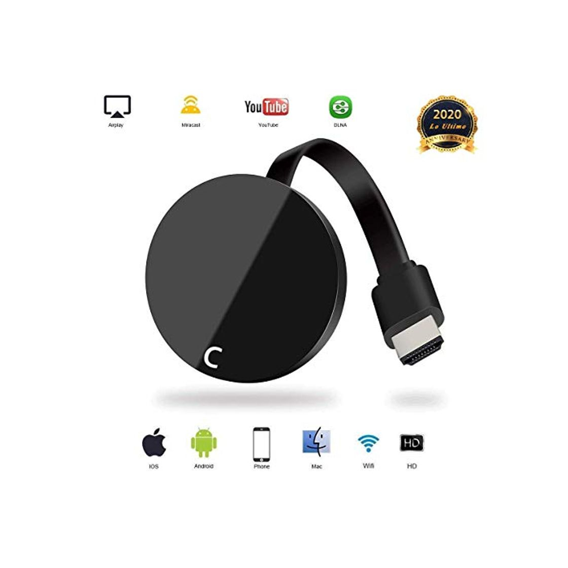 Product Display dongle WiFi HDMI 1080P Receptor de Pantalla inalámbrico Compatible con Miracast