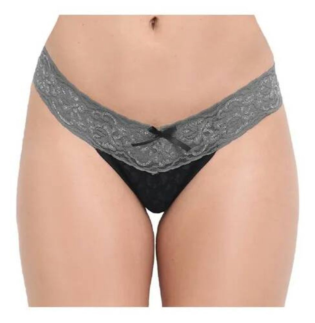 Moda Tanga Encaje Y Licra Muy Bonita, Ajuste Perfecto Fbt11-b

