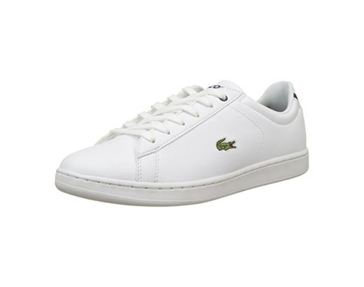 Lacoste Sport Carnaby Evo Bl 1 Spj, Bajos infantil, Multicolor (Wht/Nvy), 35 EU (2.5 UK)