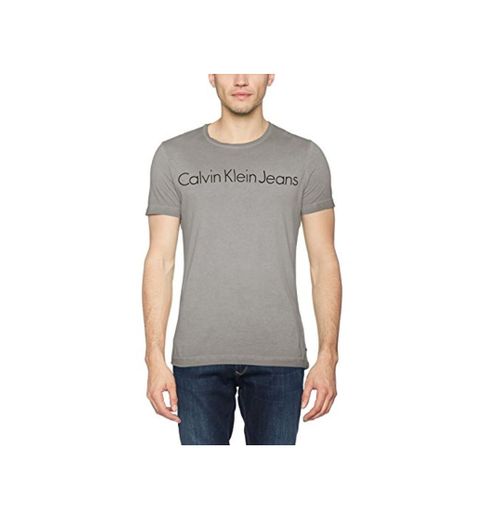 Calvin Klein Tenim 2 Cn tee SS Camiseta de Tirantes, Gris
